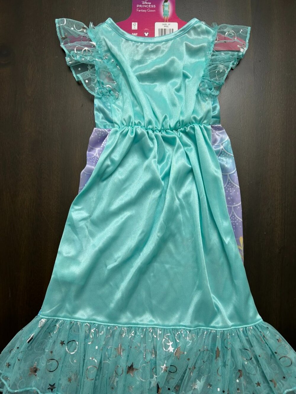 Disney Princess Girls Size 3T The Little Mermaid Ariel Fantasy Nightgown Dress - Picture 4 of 5